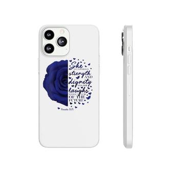 She Is Clothed In Strength And Dignity Cute Christian V-Neck Phonecase iPhone | Mazezy