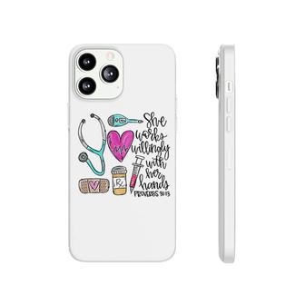 She Works Willingly With Her Hands Phonecase iPhone | Mazezy