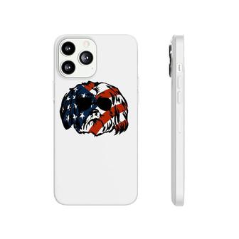 Shih Tzu Dog American Flag 4Th Of July - Dog Lover Gift Phonecase iPhone | Mazezy