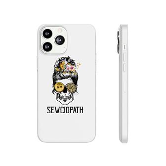 Skull Lady Sewing Sewciopath Funny Phonecase iPhone | Mazezy