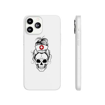 Skull S For Women Messy Bun Hair Nurse Matching Group Phonecase iPhone | Mazezy