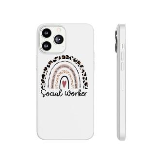 Social Worker Leopard Rainbow Caring Social Work Gift Phonecase iPhone | Mazezy