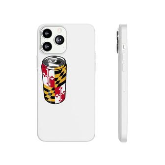 State Of Maryland Flag Beer Can Drinking Tee Md Phonecase iPhone | Mazezy
