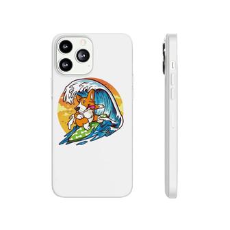 Surfing Welsh Corgi - Funny & Cute Hawaiian Dog Surfer Phonecase iPhone | Mazezy