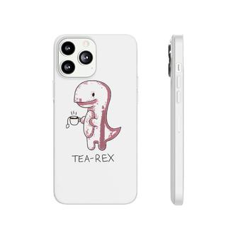 Tea Rex Dinosaur Cartoon Lover Funny Cute Dino Raglan Baseball Tee Phonecase iPhone | Mazezy