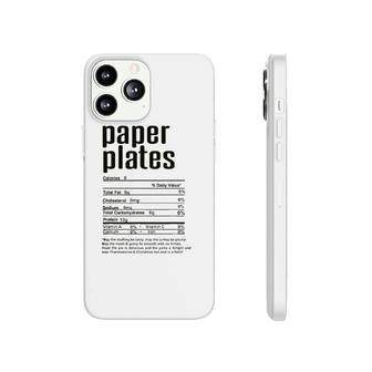 Thanksgiving Christmas Paper Plates Nutritional Facts Phonecase iPhone | Mazezy