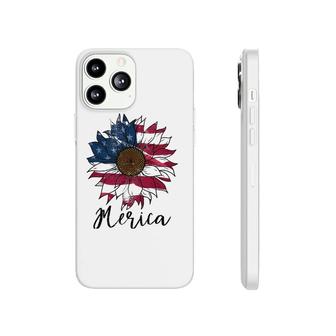 Tie Dye American Flag Sunflower 4Th July Graphic Plus Size Phonecase iPhone | Mazezy