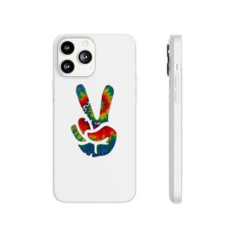 Tie Dye Peace Sign Hand Hippies V Phonecase iPhone | Mazezy
