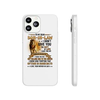 To My Dear Son In Law Lion Phonecase iPhone | Mazezy