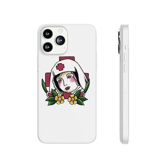 Traditional Nurse Tattoo Design Floral Phonecase iPhone | Mazezy