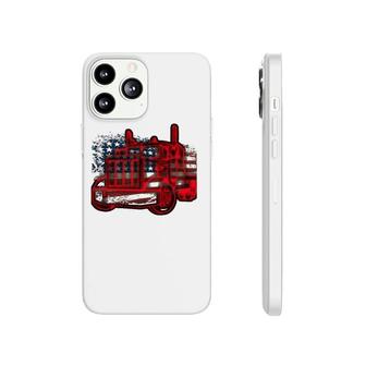 Truck Driver American Flag Trucker Gift Semi Truck Phonecase iPhone | Mazezy