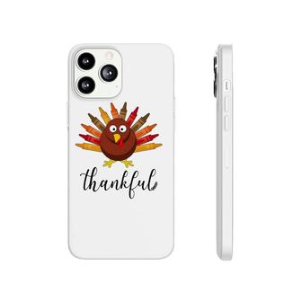 Turkey With Crayon Thankful Teacher Life Funny Thanksgiving Phonecase iPhone | Mazezy