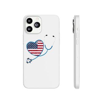 Usa Flag Heart 4Th Of July Gifts Nurse Phonecase iPhone | Mazezy