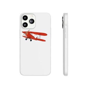 Vintage Airplane Aviation Pilot Retro Red Aircraft Phonecase iPhone | Mazezy UK