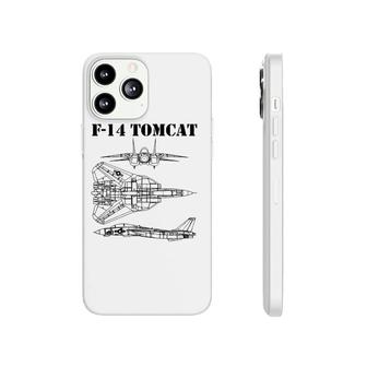 Vintage Black F14 Tomcat Airplane Schematic F-14 Jet Phonecase iPhone | Mazezy