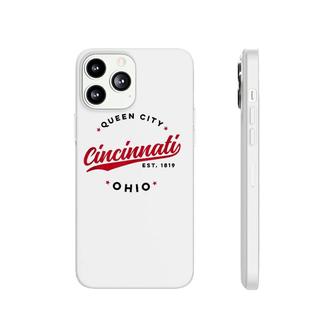 Vintage Cincinnati Ohio Queen City Red Text Phonecase iPhone | Mazezy