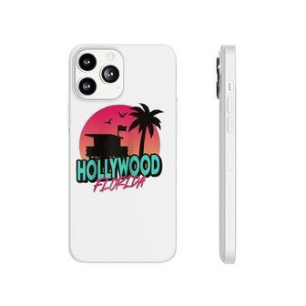 Vintage Hollywood Florida Beach Palm Trees Fl Distressed Phonecase iPhone | Mazezy AU