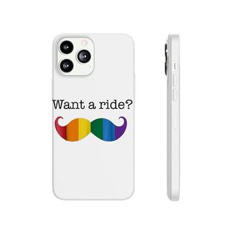 Want A Ride Gay Pride Mustache Phonecase iPhone | Mazezy