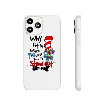 Why Fit In Autism Awareness Doctor Teacher Hat Cat Book Phonecase iPhone | Mazezy