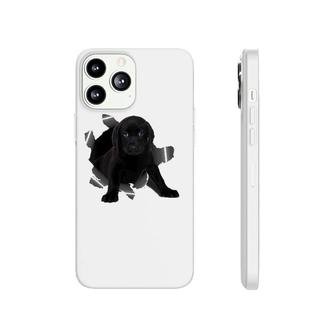 Womens Cute Black Lab Torn Cloth Black Lab Lover Dog Owner Puppy Phonecase iPhone | Mazezy