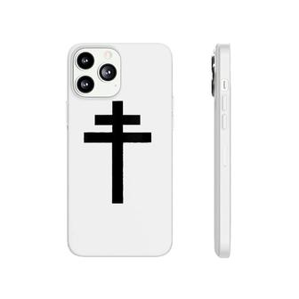 Womens French Resistance Cross Of Lorraine V-Neck Phonecase iPhone | Mazezy