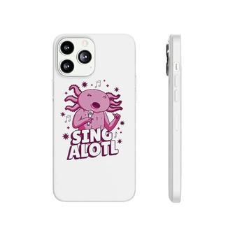 Womens Funny Cute Kawaii Singalotl Axolotl V-Neck Phonecase iPhone | Mazezy