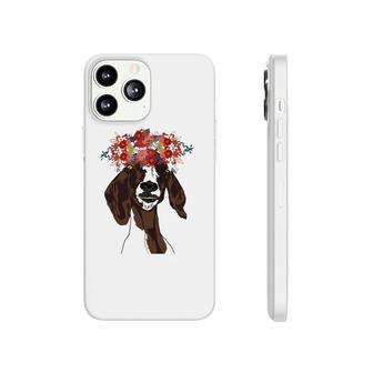 Women's Goats Flowers Farm Animal Lover Funny Goat Boer Goat Phonecase iPhone | Mazezy