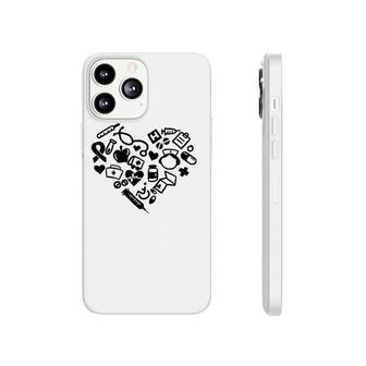 Womens Heart Shaped Nursing Tools Nurse Healthcare Profession Gift Phonecase iPhone | Mazezy