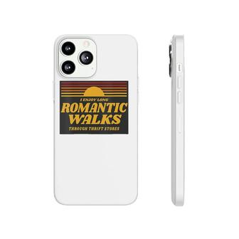 Womens I Love Long Romantic Walks Through Thrift Stores - Thrifting V-Neck Phonecase iPhone | Mazezy