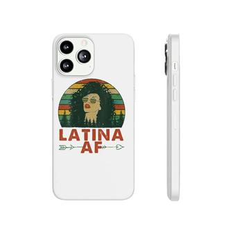 Womens Latina Af Vintage Retro Latinas For Latino Women V-Neck Phonecase iPhone | Mazezy