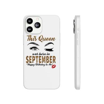 Womens Leopard This Queen Was Born In September Phonecase iPhone | Mazezy