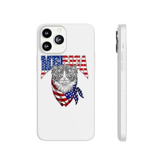 Womens Merica Cat Happy 4Th Of July American Flag Great Family Gift Phonecase iPhone | Mazezy UK