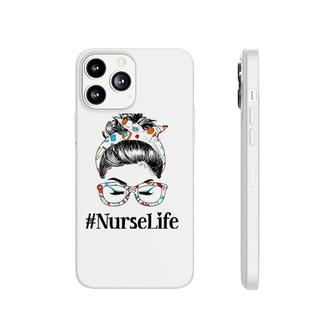 Womens Nurse Life Messy Hair Woman Bun Healthcare Worker Phonecase iPhone | Mazezy