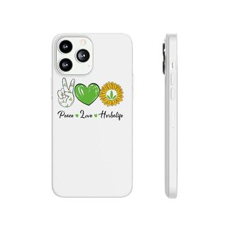Womens Peace Love Sunshine Herbalifes Sunflower Essential V-Neck Phonecase iPhone | Mazezy DE