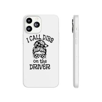 Womens Race Wife Racing Stock Car Dirt Track Racing Dibs On Driver V-Neck Phonecase iPhone | Mazezy