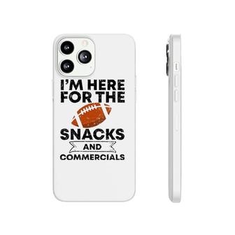 Womens Snacks And Commercials Funny Football Bowl Gift V-Neck Phonecase iPhone | Mazezy