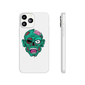 Zombie Face Brain Funny Halloween Gifts Men Women Zombies Phonecase iPhone | Mazezy