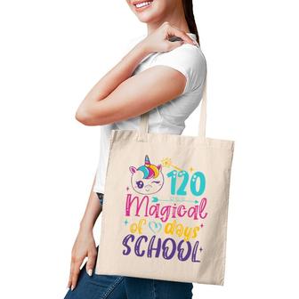 120Th Day Of School Unicorn 120 Magical Days Teacher Girls Tote Bag | Mazezy