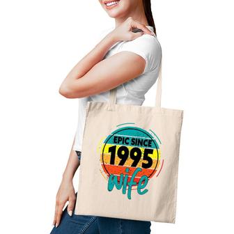 26Th Wedding Anniversary For Her Epic Wife Since 1995 Tote Bag | Mazezy