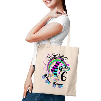 6Th Unicorn Roller Skate Birthday Party For Girls Tote Bag | Mazezy