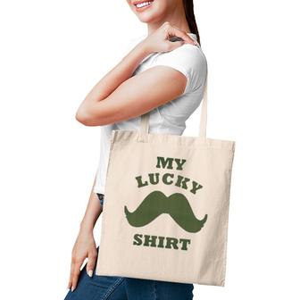 A Hipsters Funny Mens Grooming My Lucky Mustache Tote Bag | Mazezy