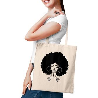 Afrocentric S For Women Afro Lady Pray Tote Bag | Mazezy