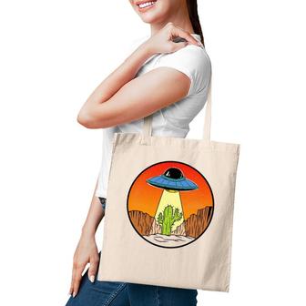 Aliens Unidentified Flying Object Area-51 Ufo Cactus Tote Bag | Mazezy