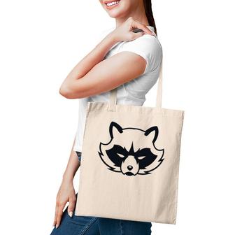 Angry Raccoon Face Graphic Tote Bag | Mazezy