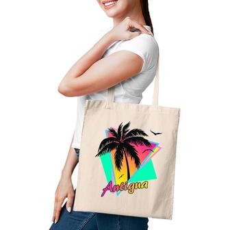 Antigua Tropical Summer Beach Palm Tree Sunset Tote Bag | Mazezy
