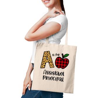 Apple A Is For Assistant Principal Back To School Tote Bag | Mazezy