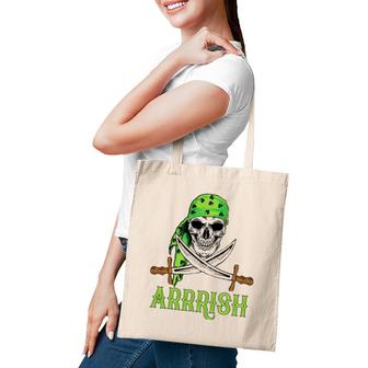 Arrrish Irish St Patrick's Day Funny Pirate Men Women Tote Bag | Mazezy