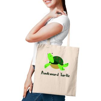 Awkward Turtle Animal Lover Gift Tote Bag | Mazezy