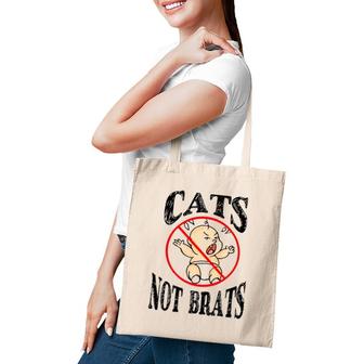 Baby Cry Cats Not Brats Funny Parenting Tote Bag | Mazezy UK