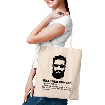 Bearded Funcle Funny Uncle Definition Funny Costume Tote Bag | Mazezy